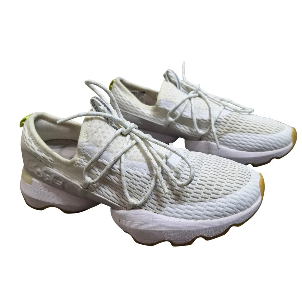 Sorel Kinetic Impact Lace Womens 8.5 White Sea Salt Athletic Sneakers NL4694-100 - Picture 1 of 9